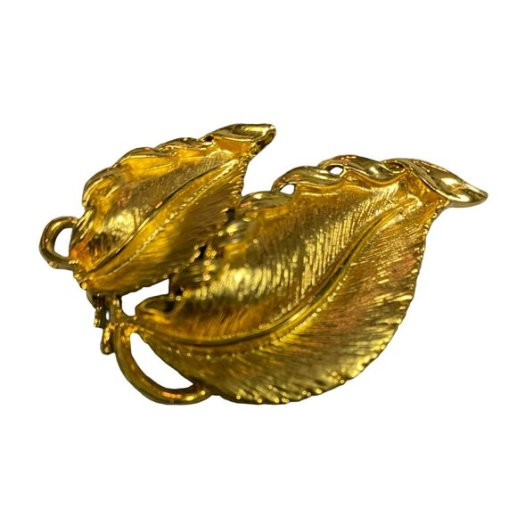Vintage Gold Silver and Bronze Toned Leaf Brooches - EUC - Avon - Picture 6 of 9